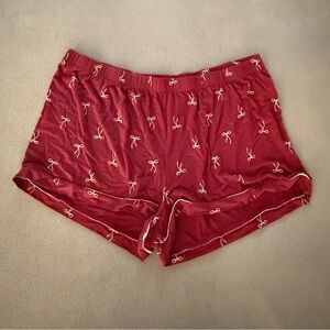 Old Navy Burgundy Shorts with Bow Design